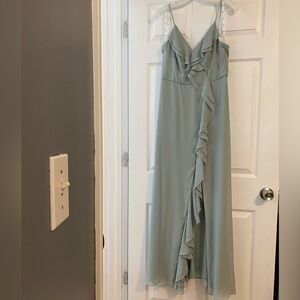 David’s Bridal “dusty sage” bridesmaid dress